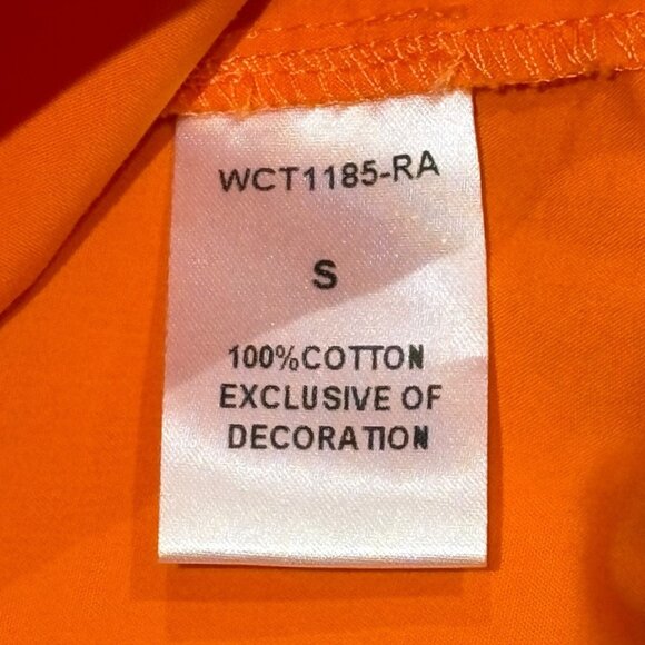 THML Orange flutter sleeve High Neck A-Line Dress size Small - Picture 9 of 14